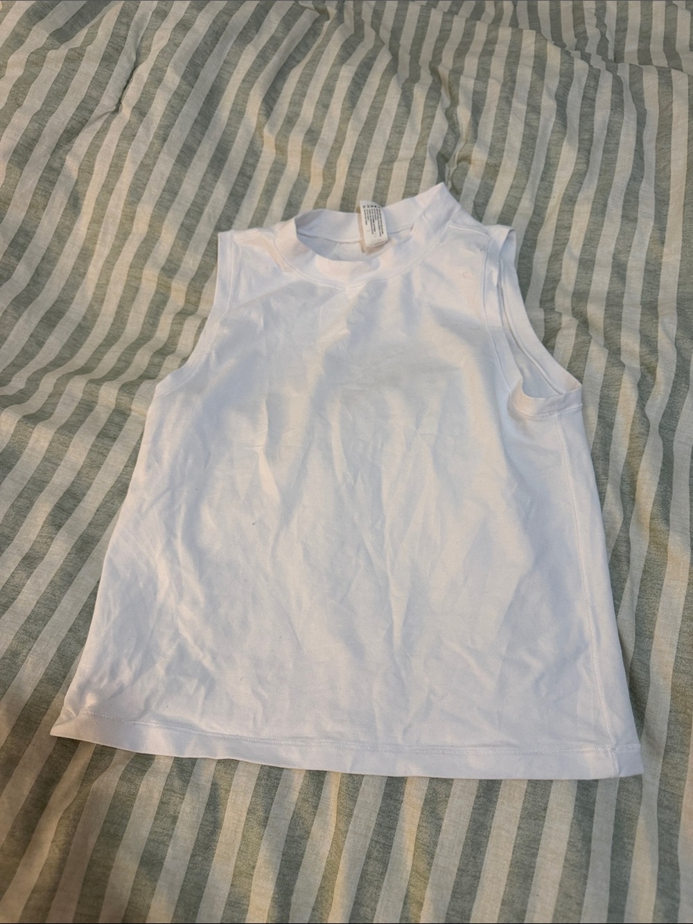 Yogalicious White Sleeveless Crewneck Tank